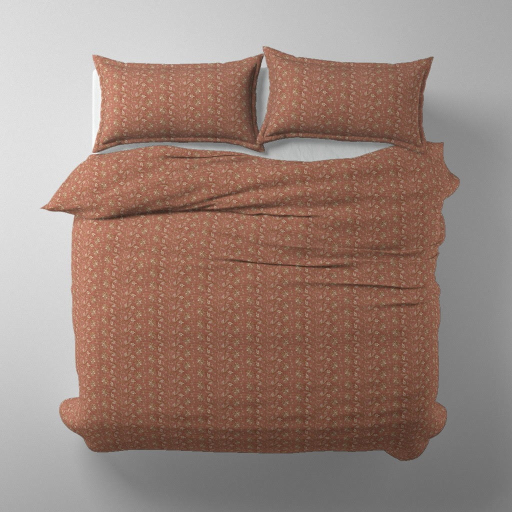Terracotta Flower Petals Duvet